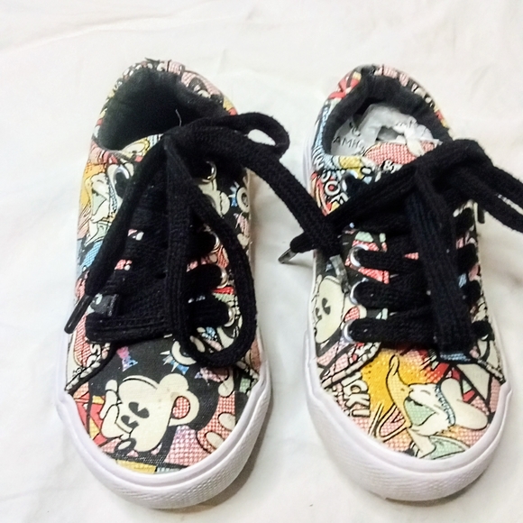 Disney parks kids mickey mouse design lace tennis shoes sneakers sz 9-10 - Picture 4 of 10